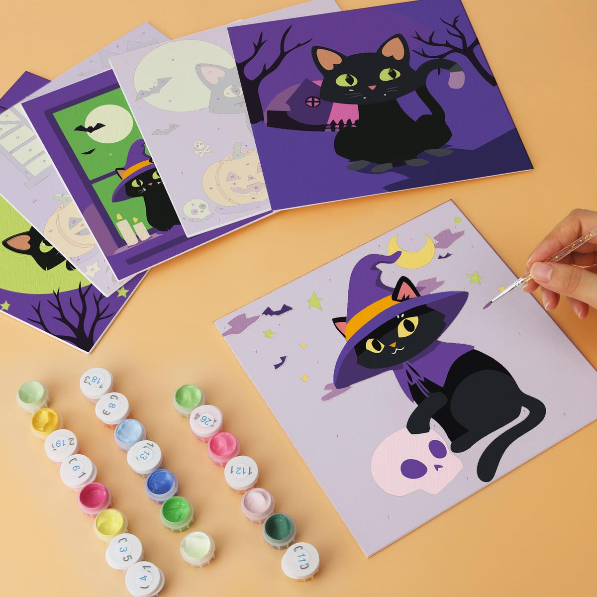Spellbook and Candle Black Cats mini board kit – image 6
