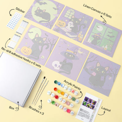Spellbook and Candle Black Cats mini board kit – image 15