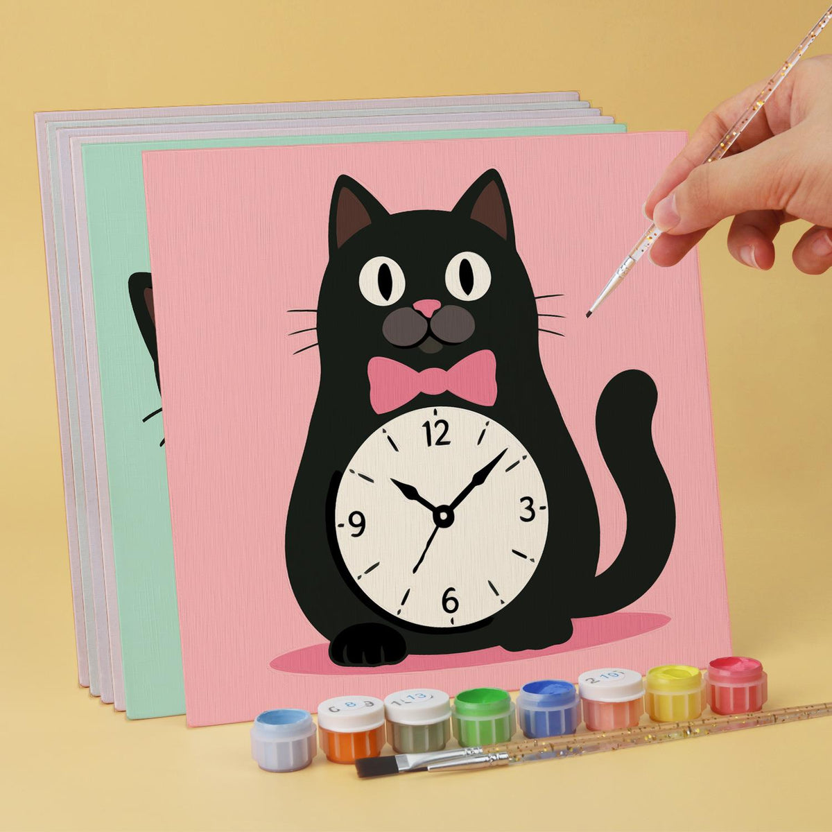 Tick-Tock Cats in Bow Ties mini board kit – image 4