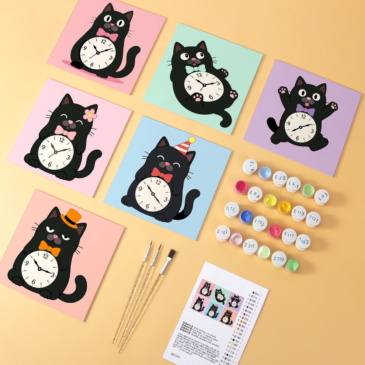Tick-Tock Cats in Bow Ties mini board kit – image 5