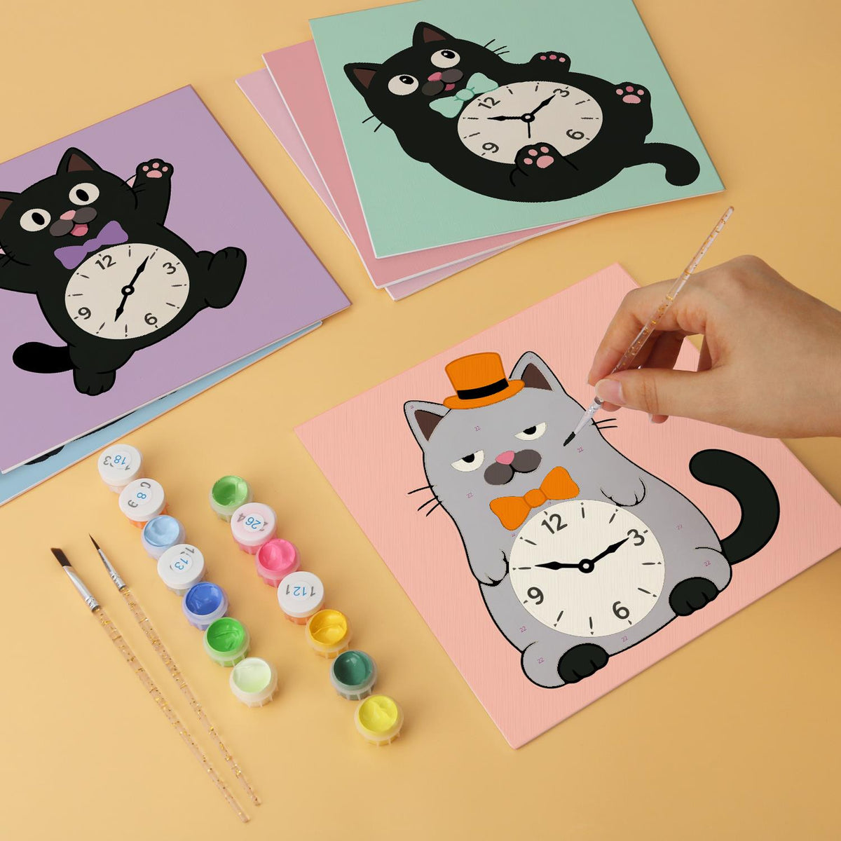 Tick-Tock Cats in Bow Ties mini board kit – image 7