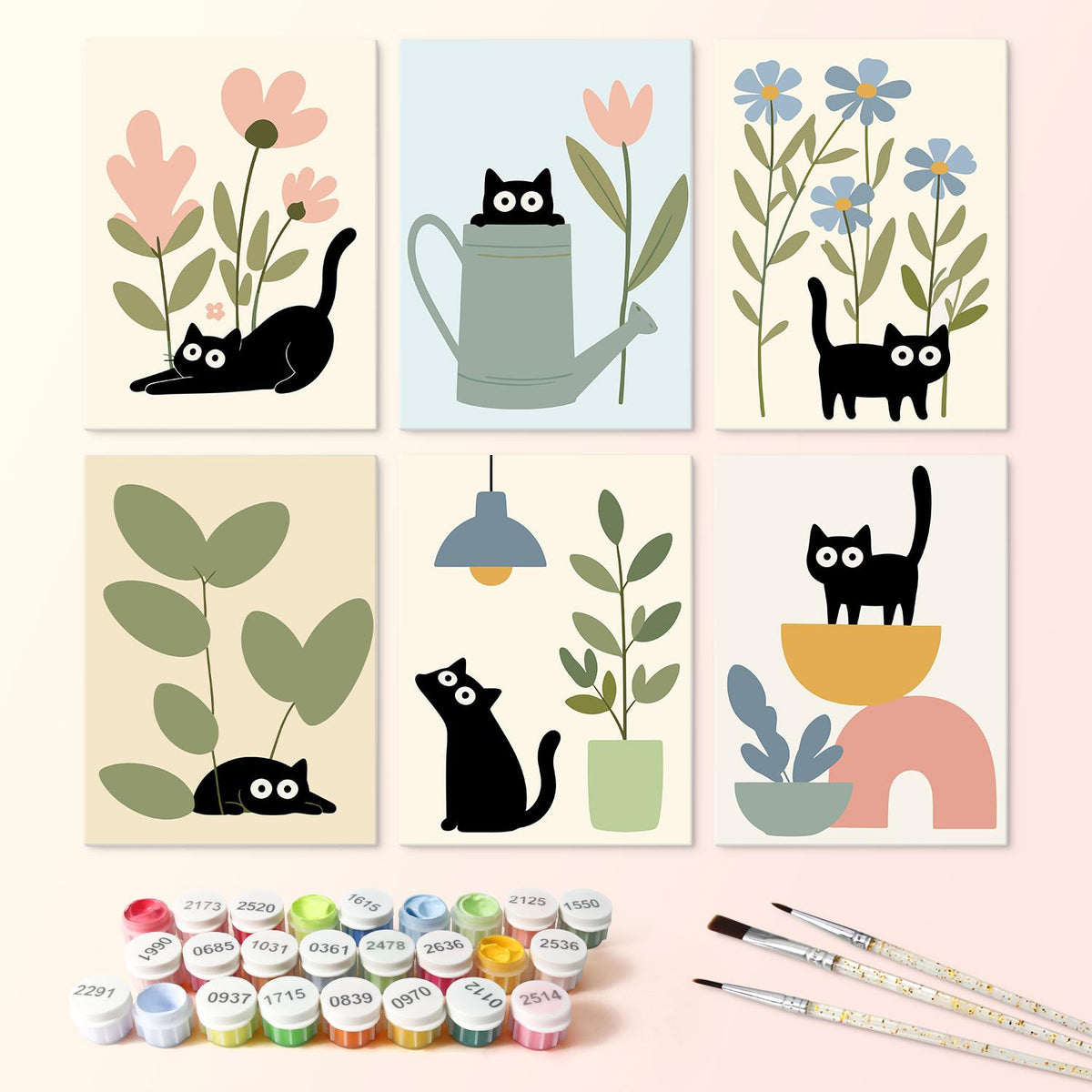 Black Cats Among Houseplants mini board kit – image 3