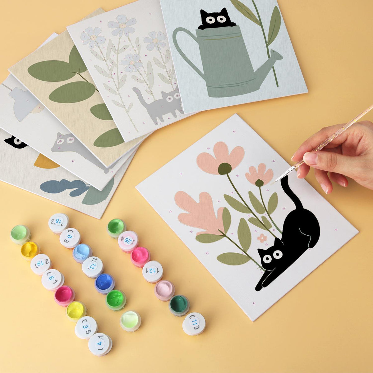 Black Cats Among Houseplants mini board kit – image 6