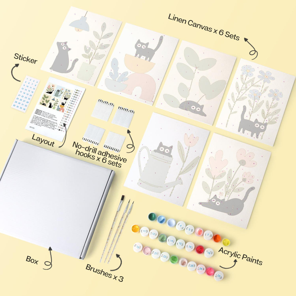 Black Cats Among Houseplants mini board kit – image 15