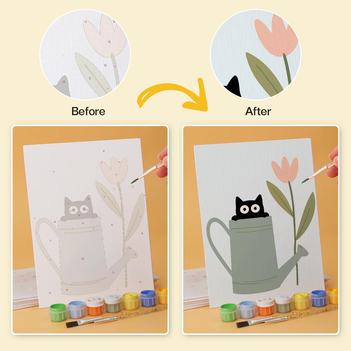 Black Cats Among Houseplants mini board kit – image 21