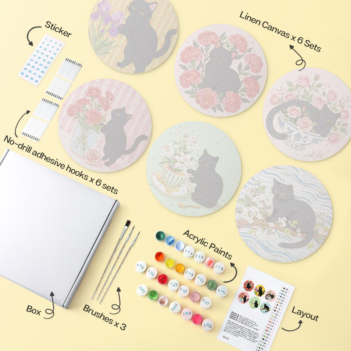 Black Cats Among the Roses mini board kit – image 15