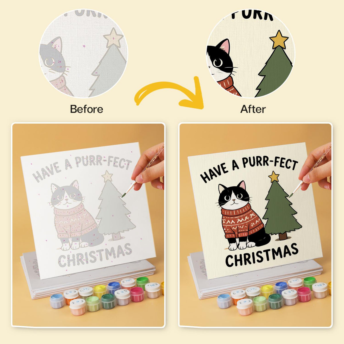 Meowy Christmas Cat Cards mini board kit – image 21