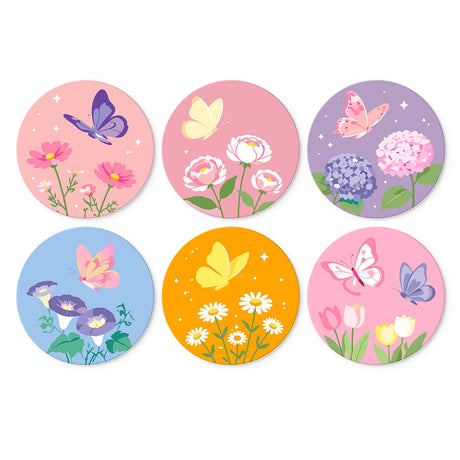 Pastel Butterfly Garden mini board kit – Butterflies over flowers on pastels: cosmos, peonies, hydrangeas, morning glories, daisies and tulips