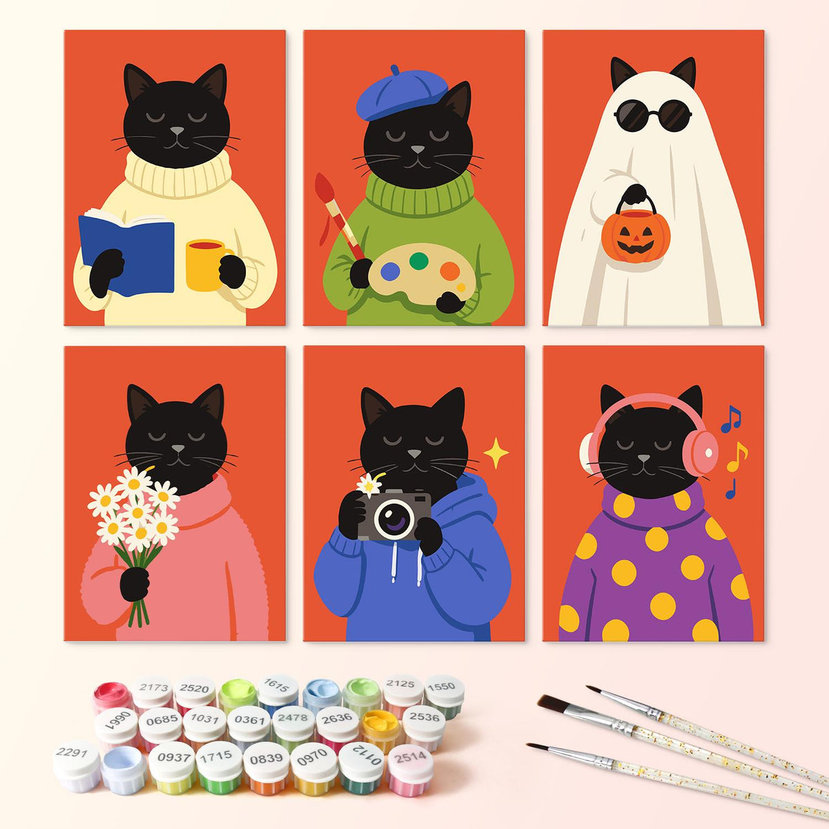 Black Cats in Cozy Sweaters mini board kit – image 3
