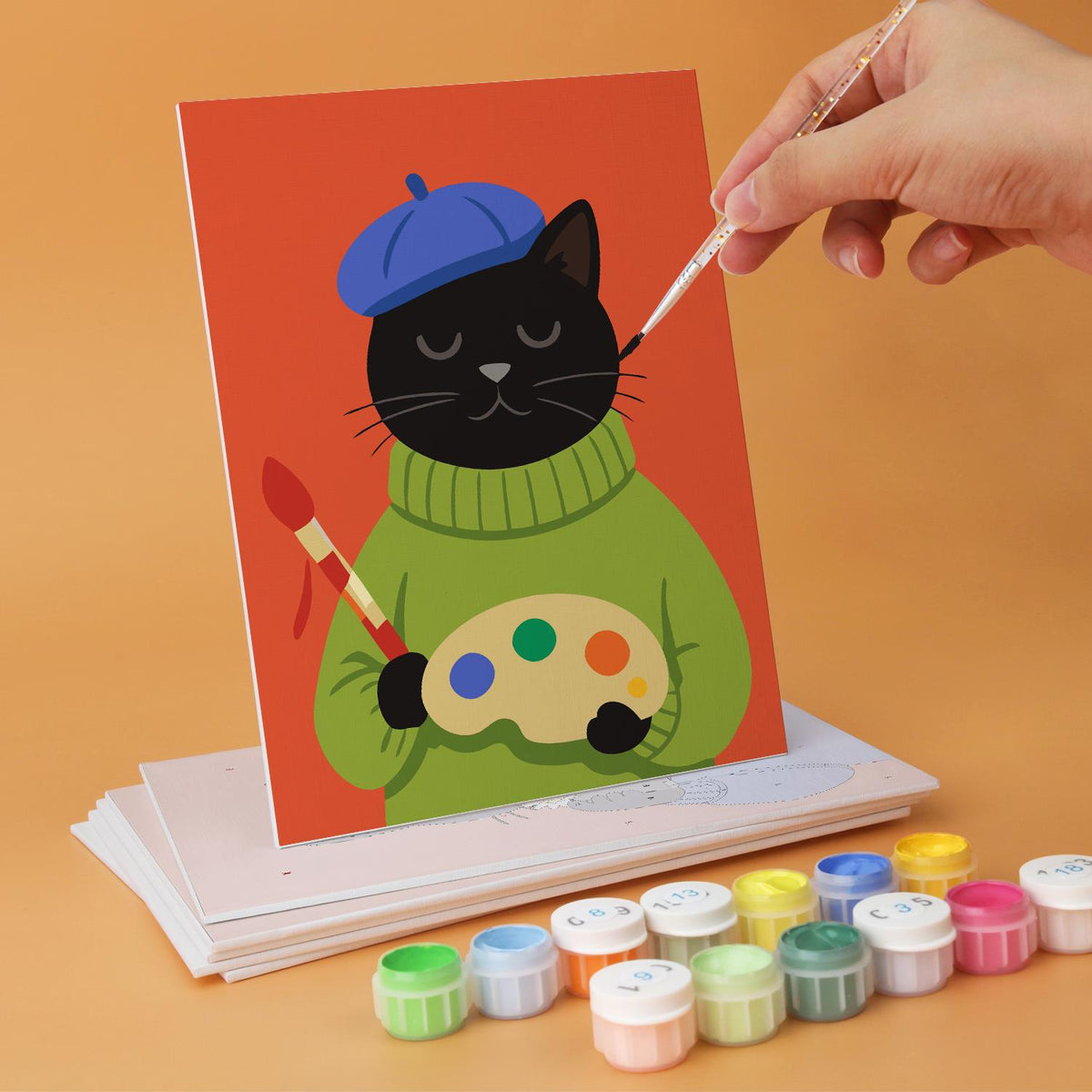 Black Cats in Cozy Sweaters mini board kit – image 4