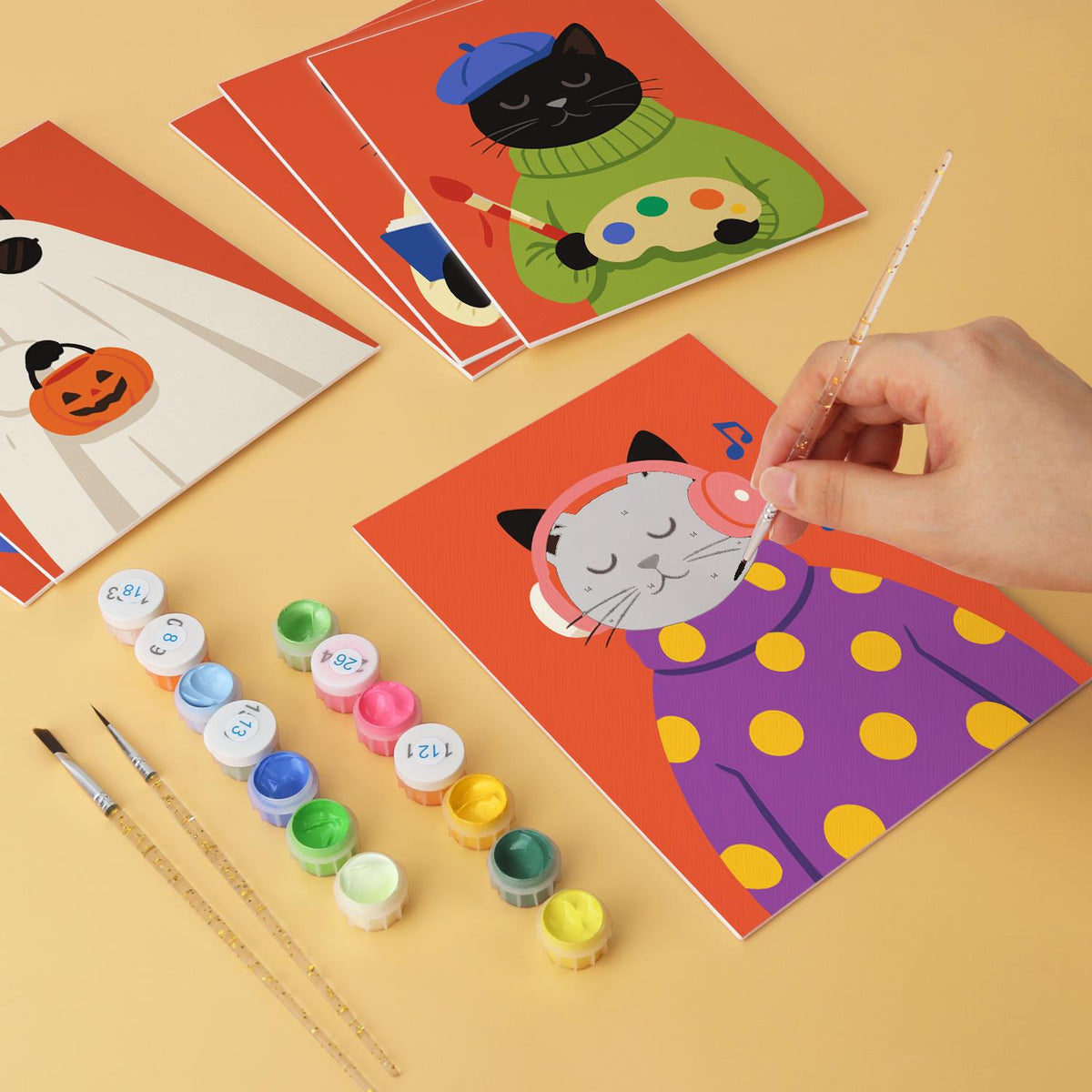 Black Cats in Cozy Sweaters mini board kit – image 7