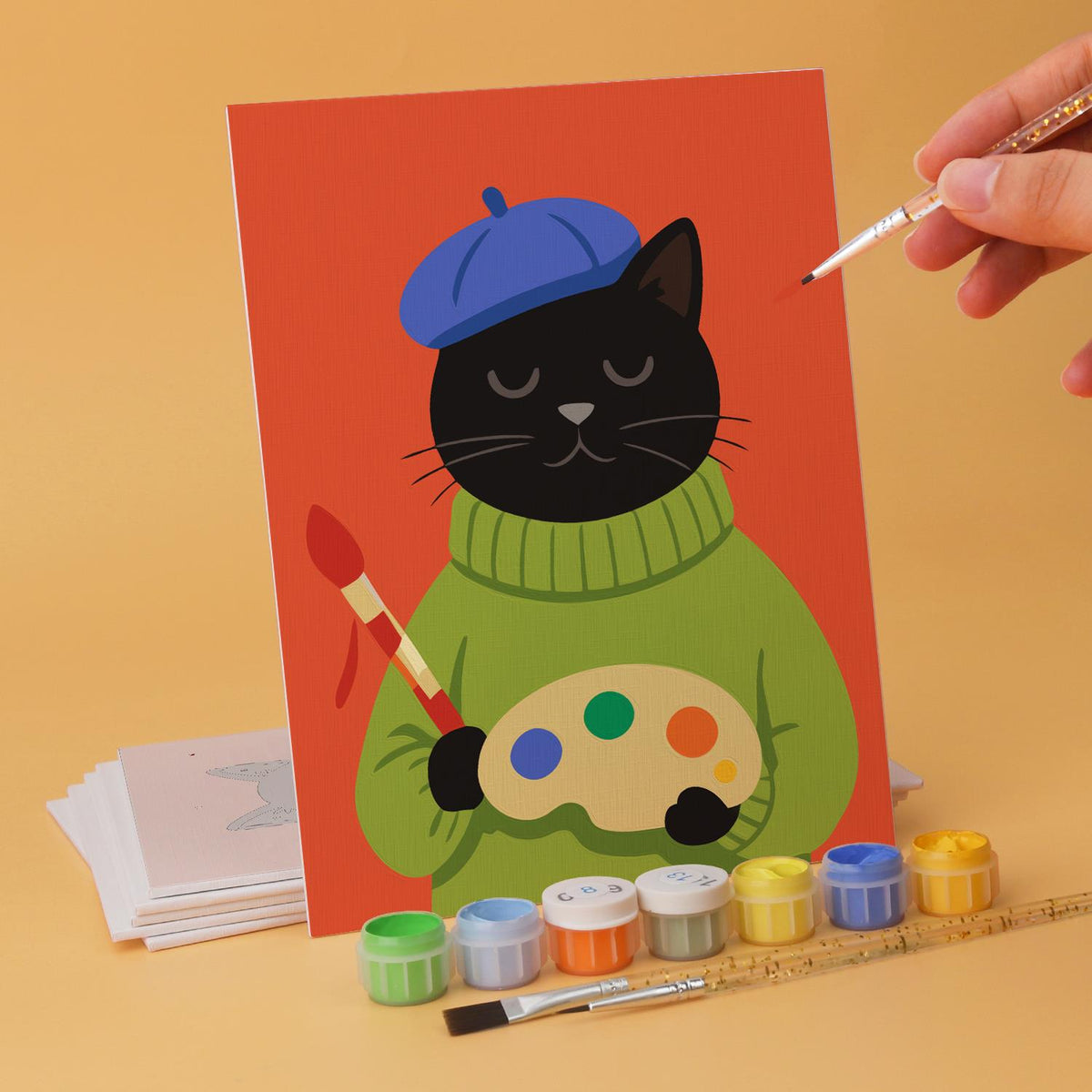 Black Cats in Cozy Sweaters mini board kit – image 12