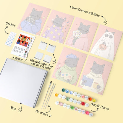 Black Cats in Cozy Sweaters mini board kit – image 15