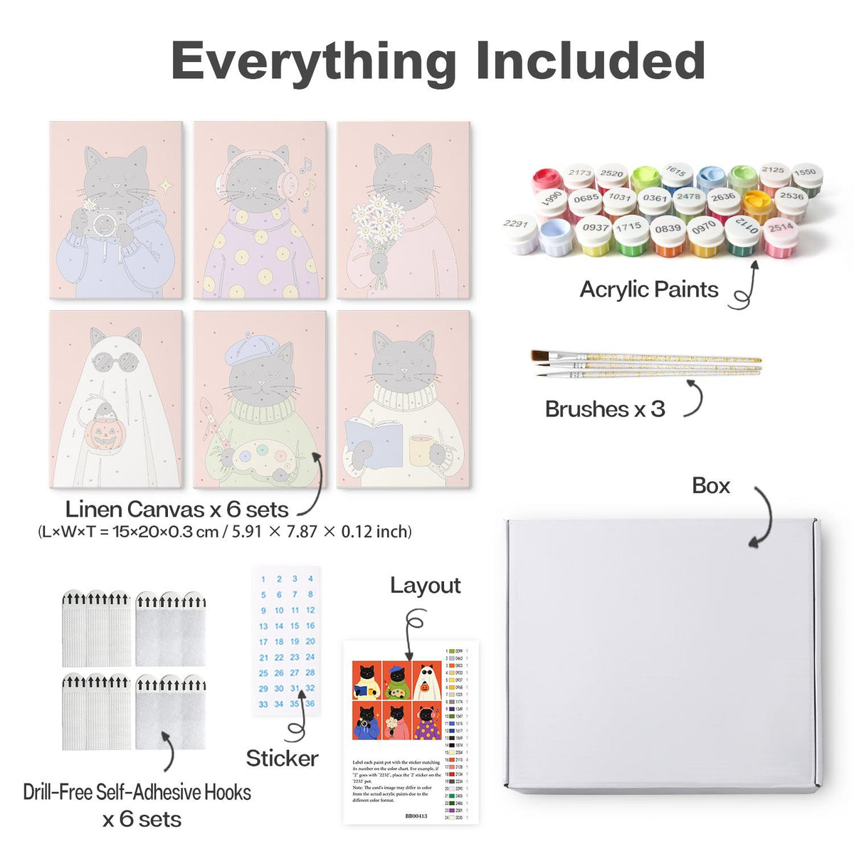 Black Cats in Cozy Sweaters mini board kit – image 16