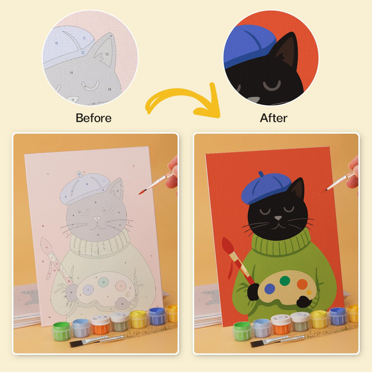 Black Cats in Cozy Sweaters mini board kit – image 21