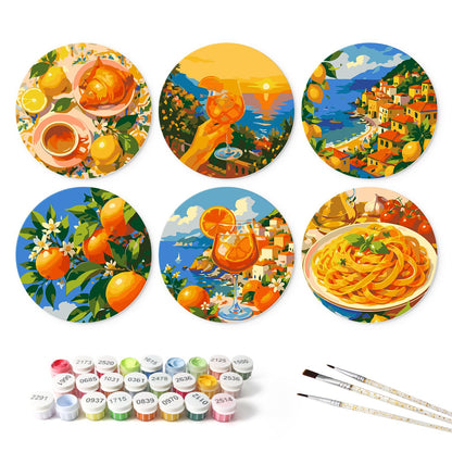Orange Spritz Coastal Getaway mini board kit – the 6 designs with the paint pots and brushes