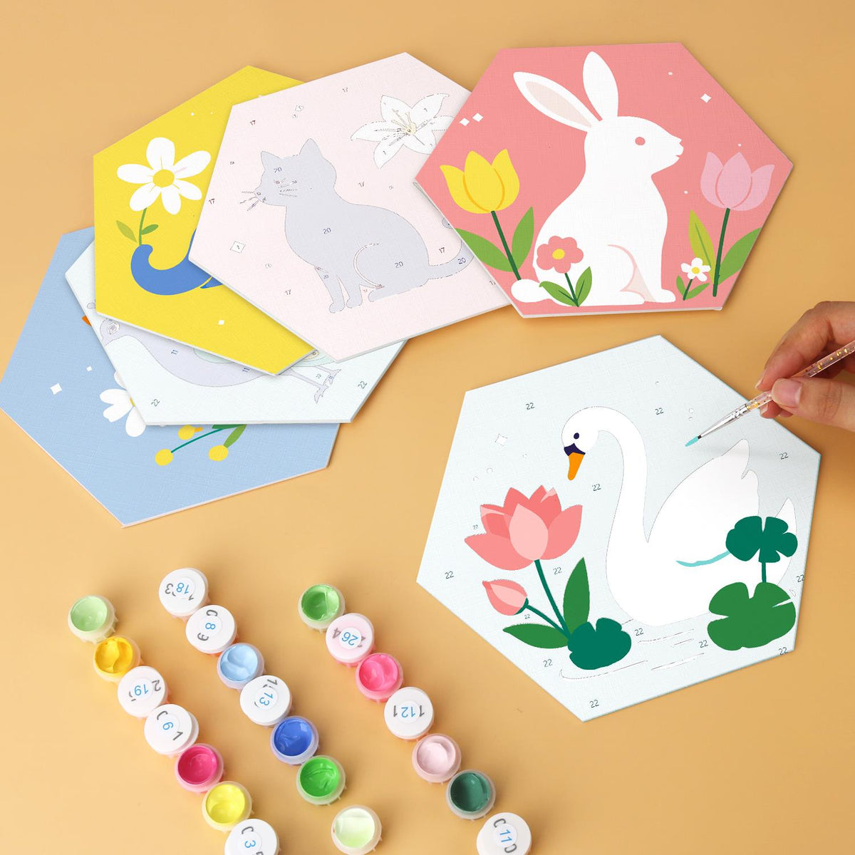 Peacock and Bunny Blossoms mini board kit – image 7