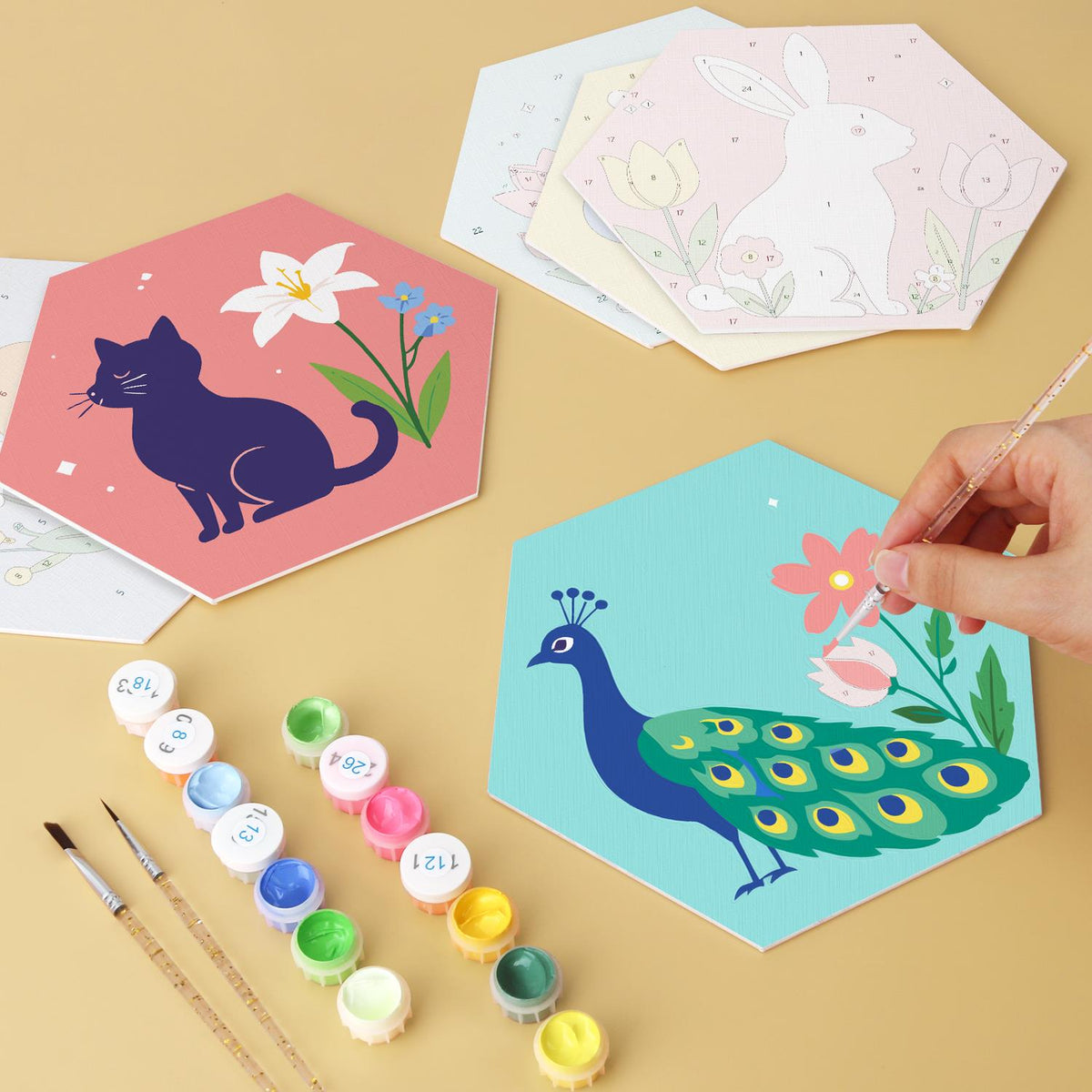 Peacock and Bunny Blossoms mini board kit – image 8