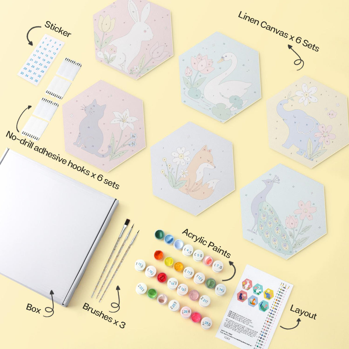 Peacock and Bunny Blossoms mini board kit – image 15
