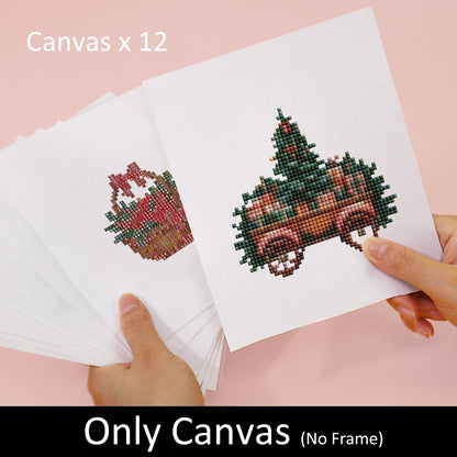 Vintage Red Christmas Rides mini diamond painting – image 7