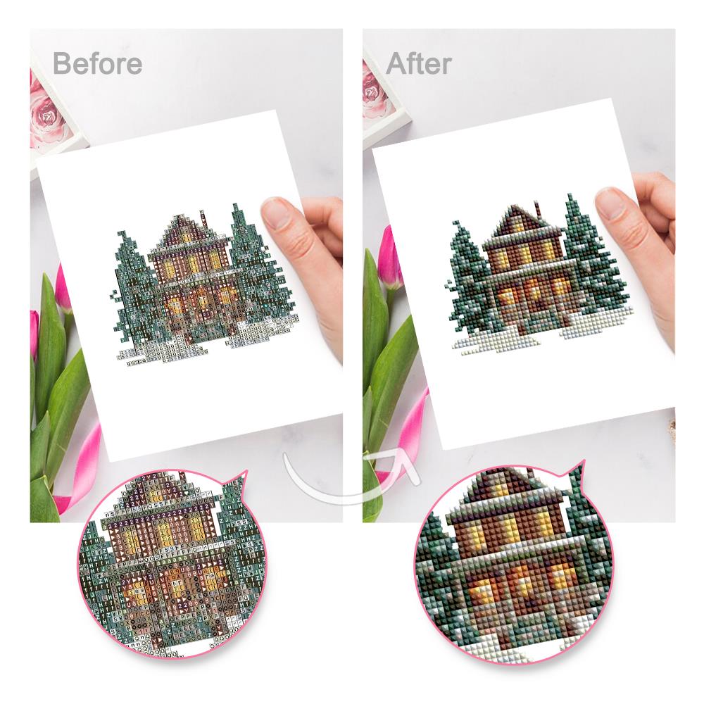Vintage Red Christmas Rides mini diamond painting – image 9