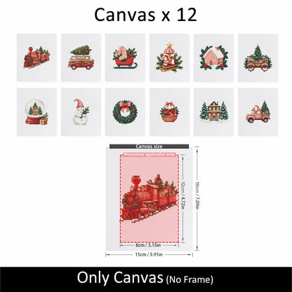 Vintage Red Christmas Rides mini diamond painting – image 10