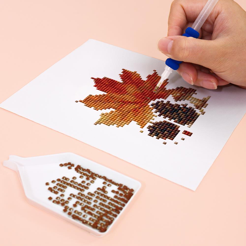 Hedgehog and Maple Leaf Autumn mini diamond painting – image 8