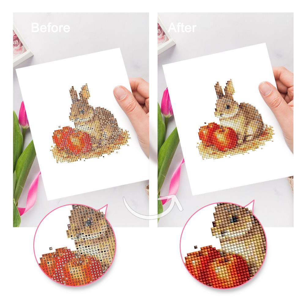 Hedgehog and Maple Leaf Autumn mini diamond painting – image 9