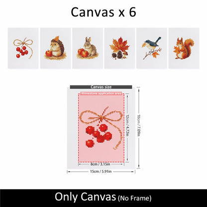 Hedgehog and Maple Leaf Autumn mini diamond painting – image 10