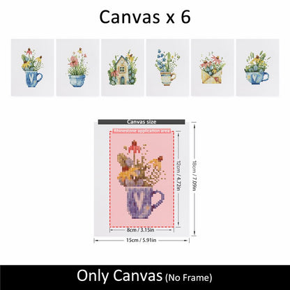 Wildflowers in Teacups mini diamond painting – image 10