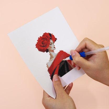 Scarlet Glamour Portraits mini diamond painting – image 6