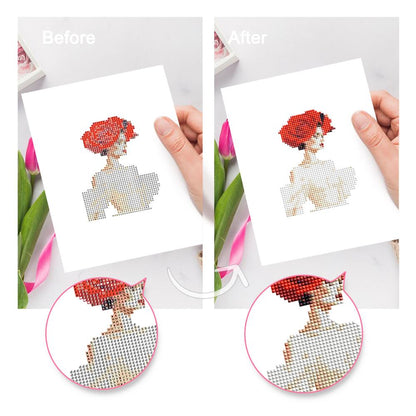 Scarlet Glamour Portraits mini diamond painting – image 9