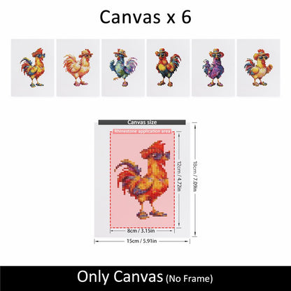 Cool Roosters in Sunglasses mini diamond painting – image 10