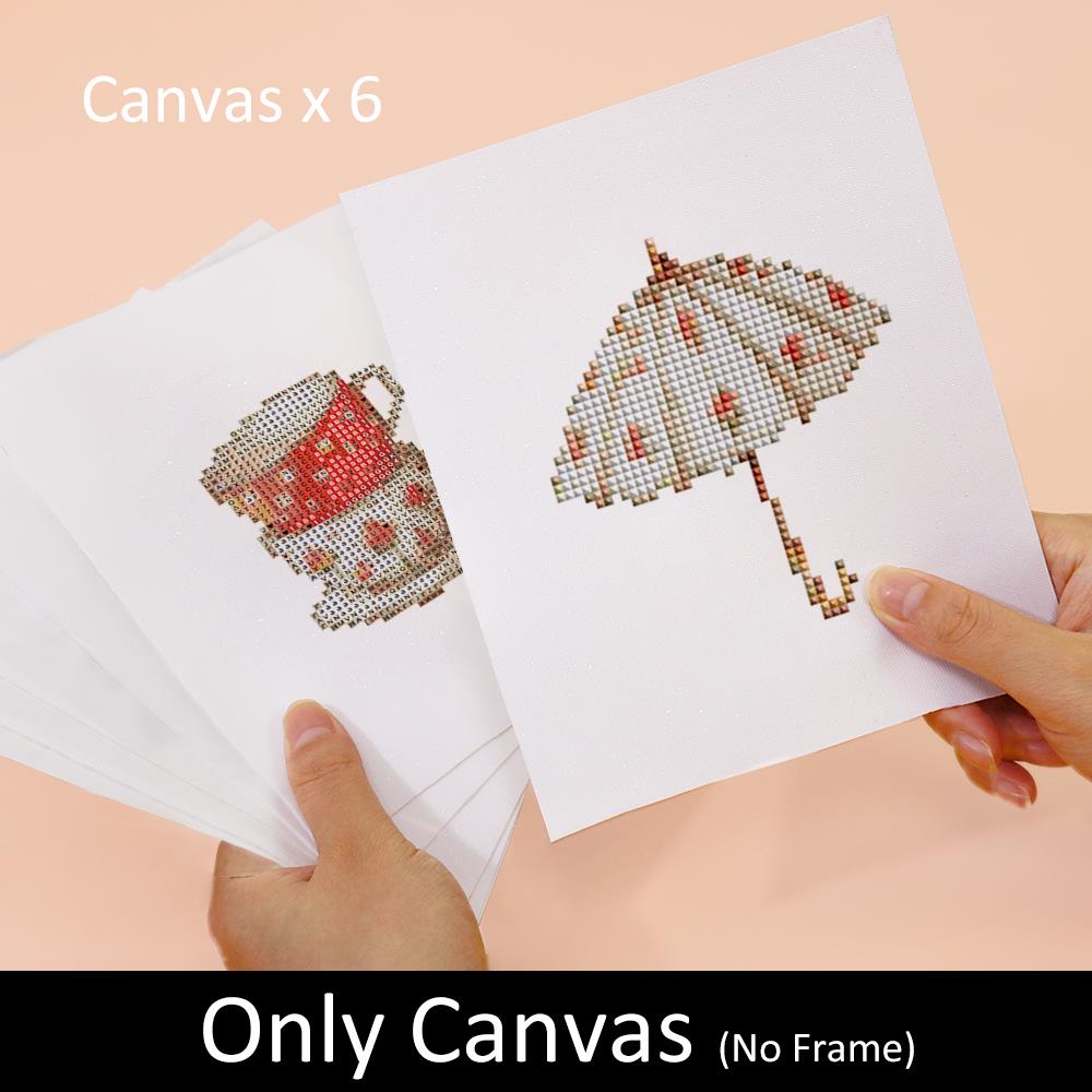 Cottage Teacups and Parasol mini diamond painting – image 7