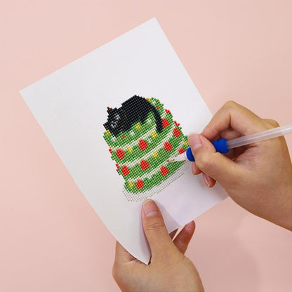 Black Cat Christmas Mischief mini diamond painting – image 6