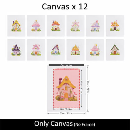 Pastel Fairy Garden Cottages mini diamond painting – image 10