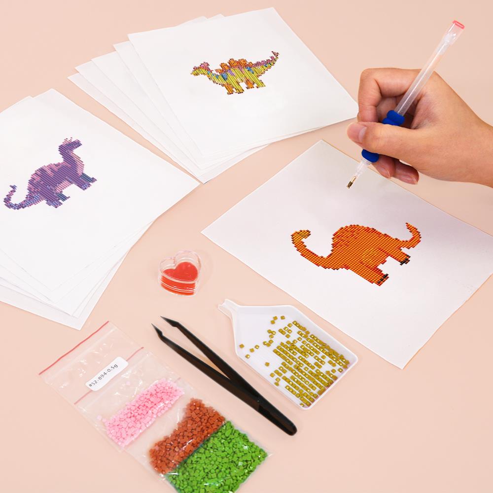 Polka Dot Dino Parade mini diamond painting – image 5