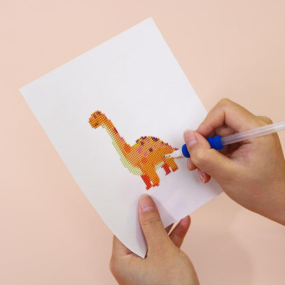 Polka Dot Dino Parade mini diamond painting – image 6