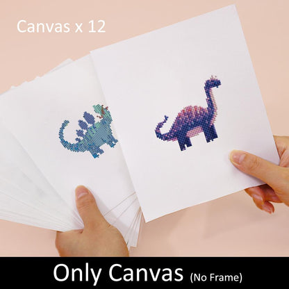 Polka Dot Dino Parade mini diamond painting – image 7