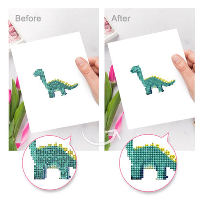Polka Dot Dino Parade mini diamond painting – image 9