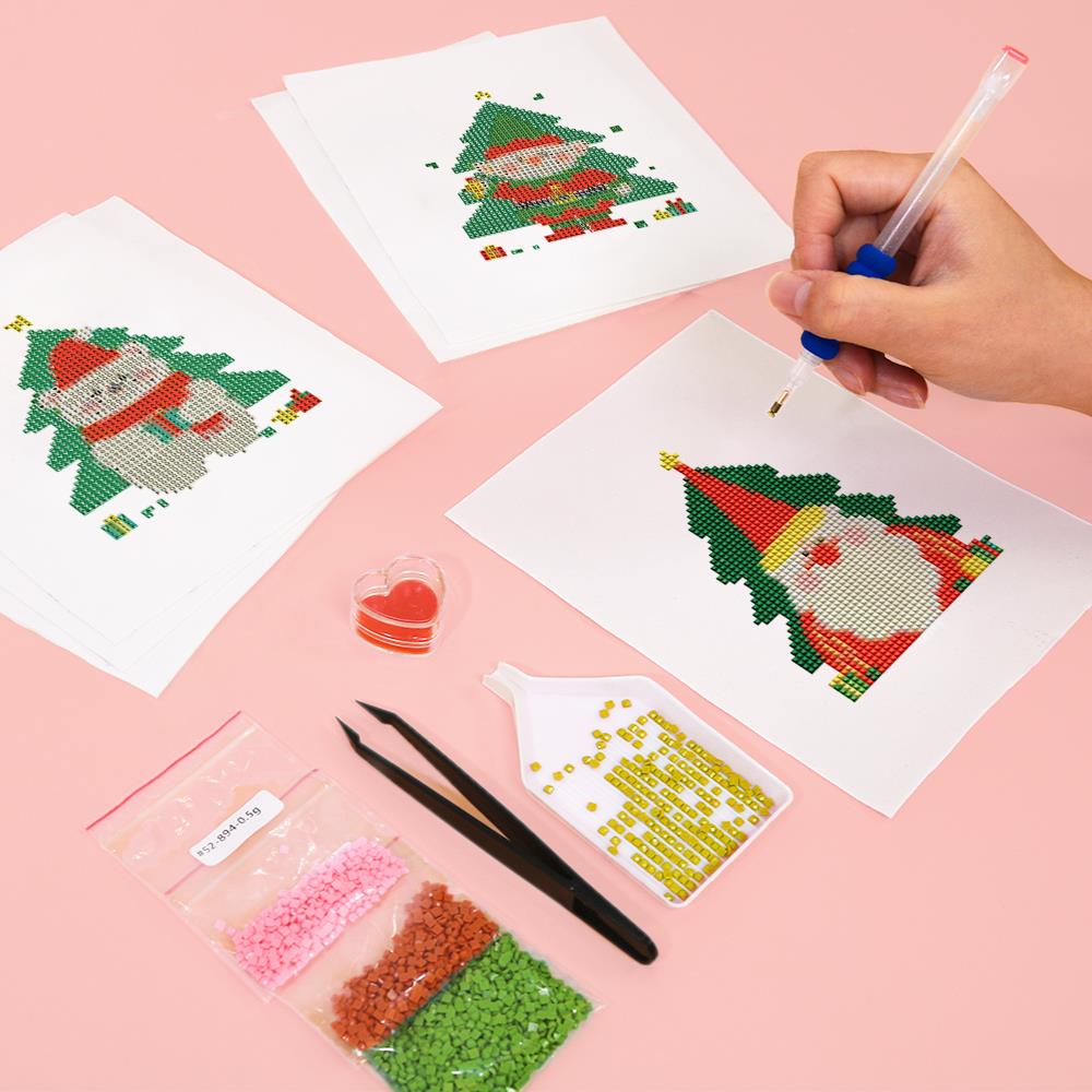 Christmas Tree Peekaboo Pals mini diamond painting – image 5