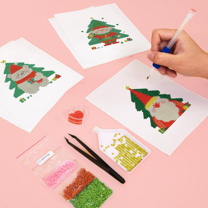 Christmas Tree Peekaboo Pals mini diamond painting – image 5