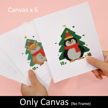 Christmas Tree Peekaboo Pals mini diamond painting – image 7