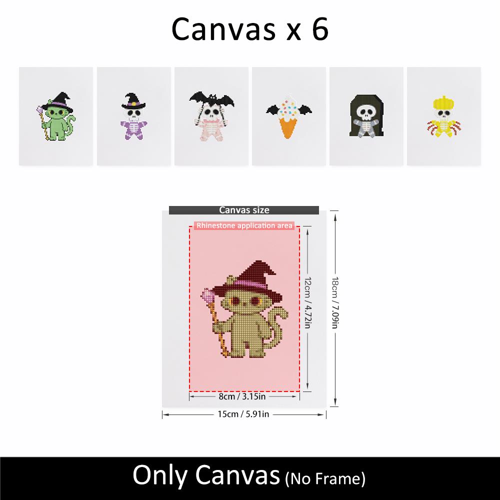 Bat-Winged Skeleton Cuties mini diamond painting – image 10