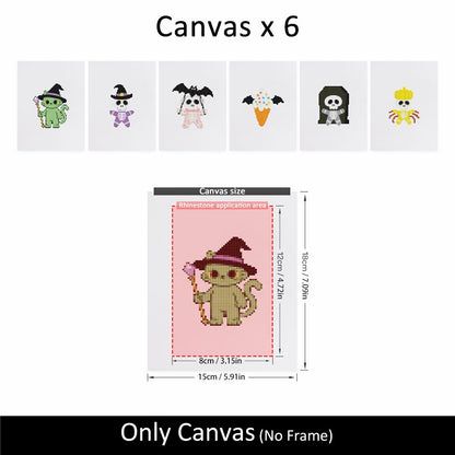 Bat-Winged Skeleton Cuties mini diamond painting – image 10