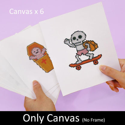 Skateboarding Skeleton Spooks mini diamond painting – image 7