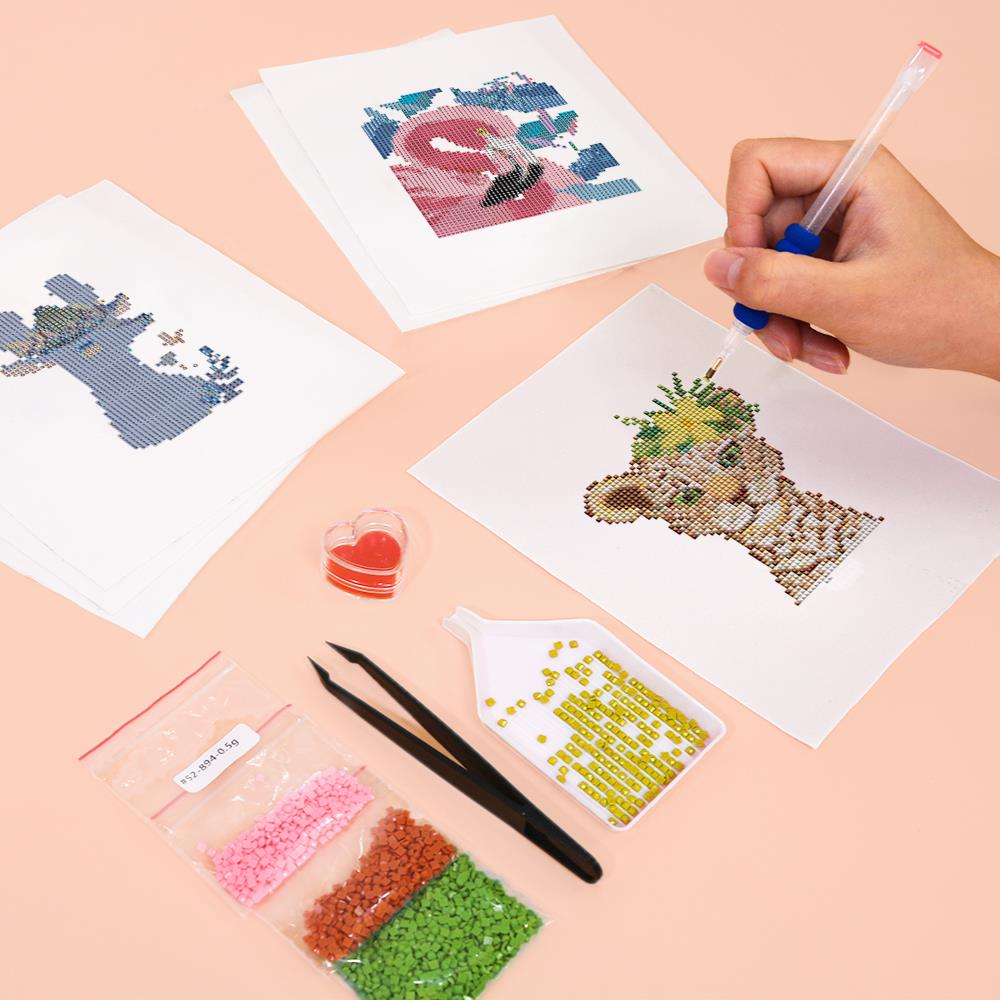 Flower-Crowned Jungle Animals mini diamond painting – image 5