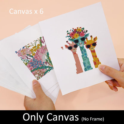 Flower-Crowned Jungle Animals mini diamond painting – image 7