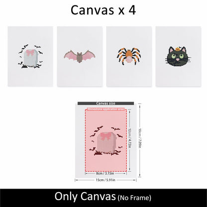 Pink Bat Halloween Spooks mini diamond painting – image 10