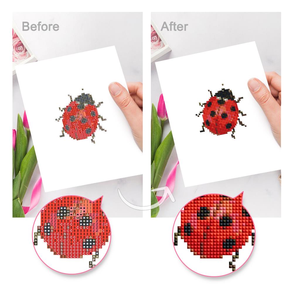 Ladybug and Bumblebee Meadow mini diamond painting – image 9